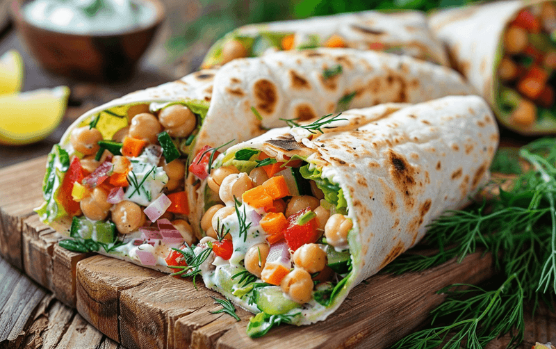 Curried Chickpea Wraps