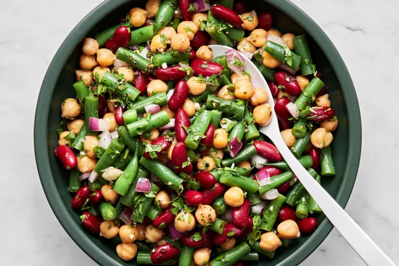 Three-Bean Pasta Salad