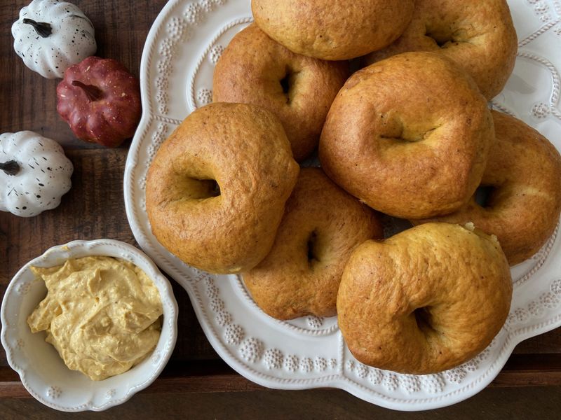 Pumpkin Spice Bagel