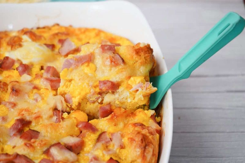 Ham and Swiss Breakfast Casserole