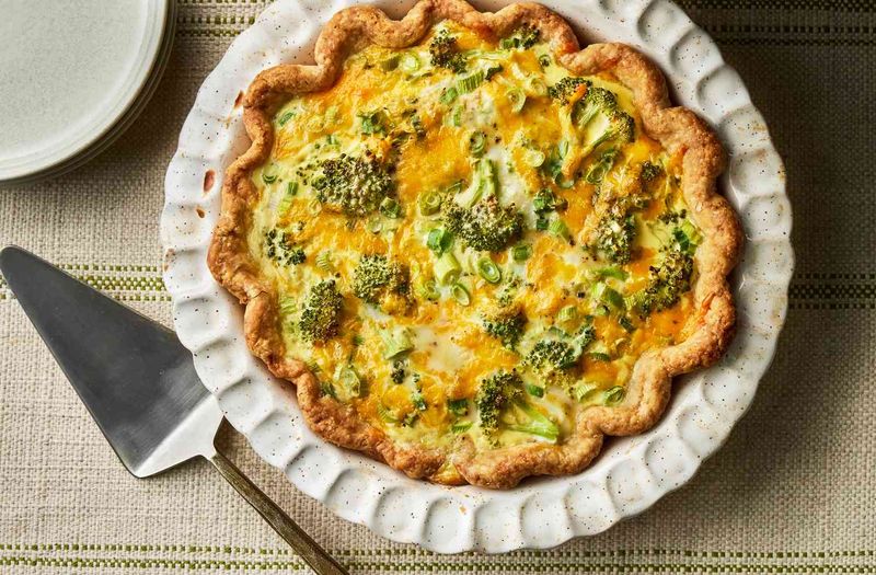 Broccoli and Cheddar Quiche