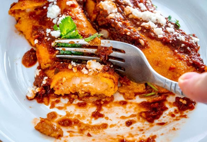 Cheese and Onion Enchiladas