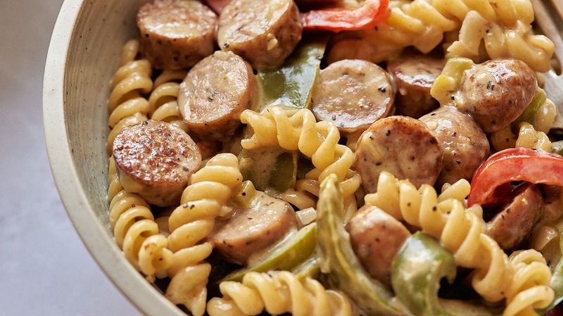 Savory Sausage and Peppers Pasta Salad