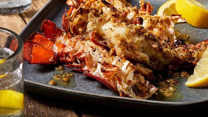 Garlic Butter Grilled Lobster Tails