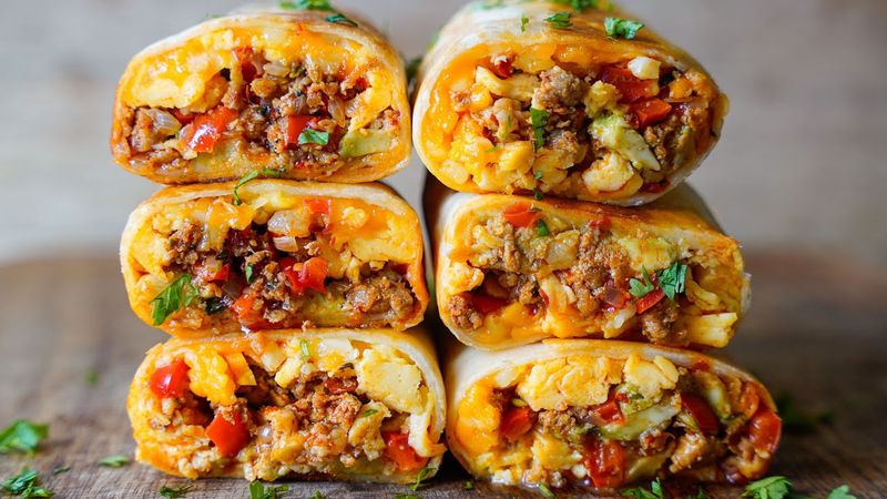 Deep Fried Breakfast Wraps