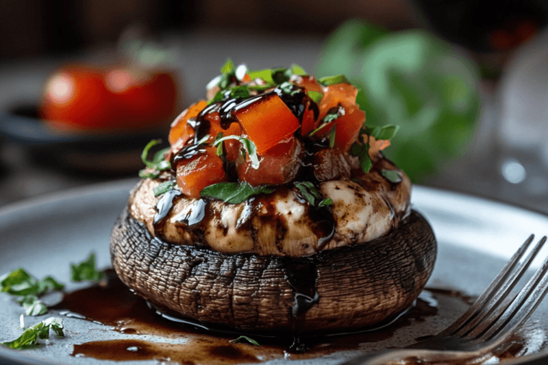 Caprese Stuffed Portobello Mushrooms