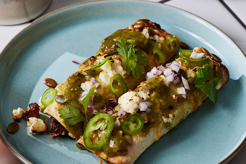 Enchiladas with Sour Cream Sauce