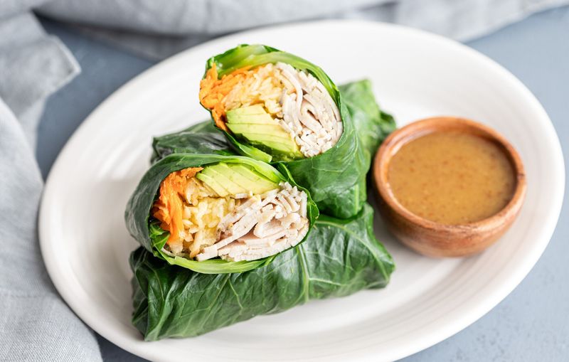 Nutty Almond Turkey Wraps