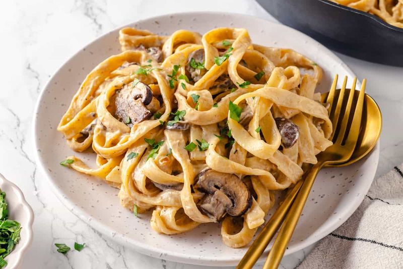 Mushroom Stroganoff Fettuccine