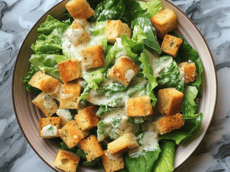 Caesar Salad with Extra Dressing
