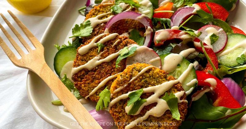 Baked Falafel with Tahini Sauce