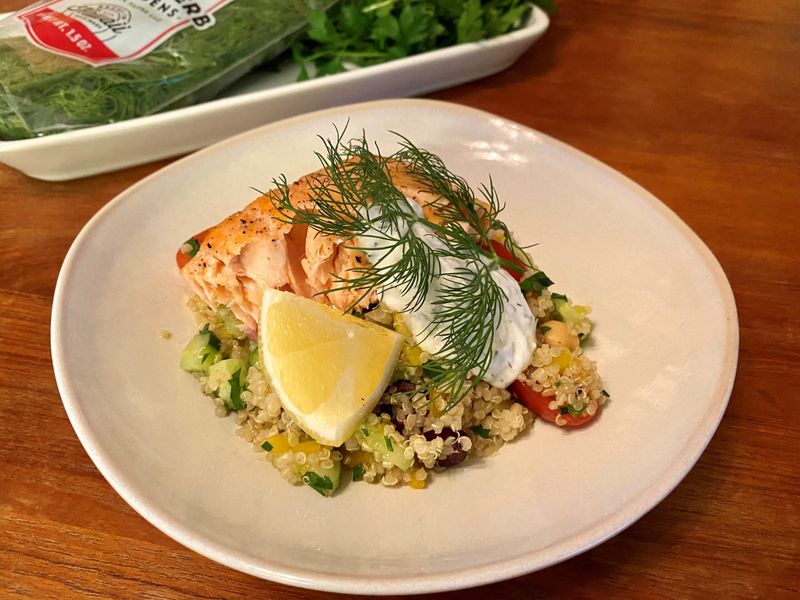 Baked Salmon with Quinoa