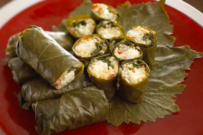 Mediterranean Stuffed Grape Leaves
