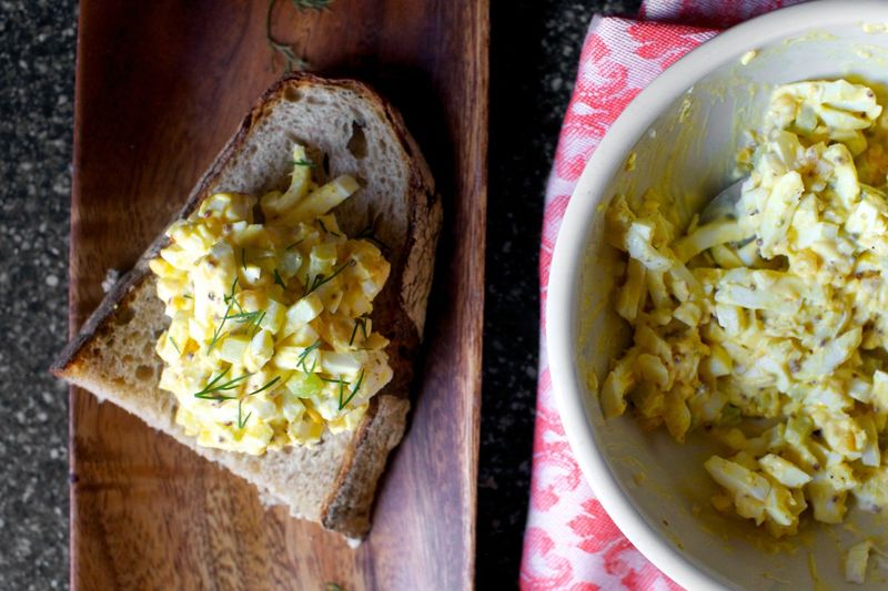 Egg and Olive Sandwich
