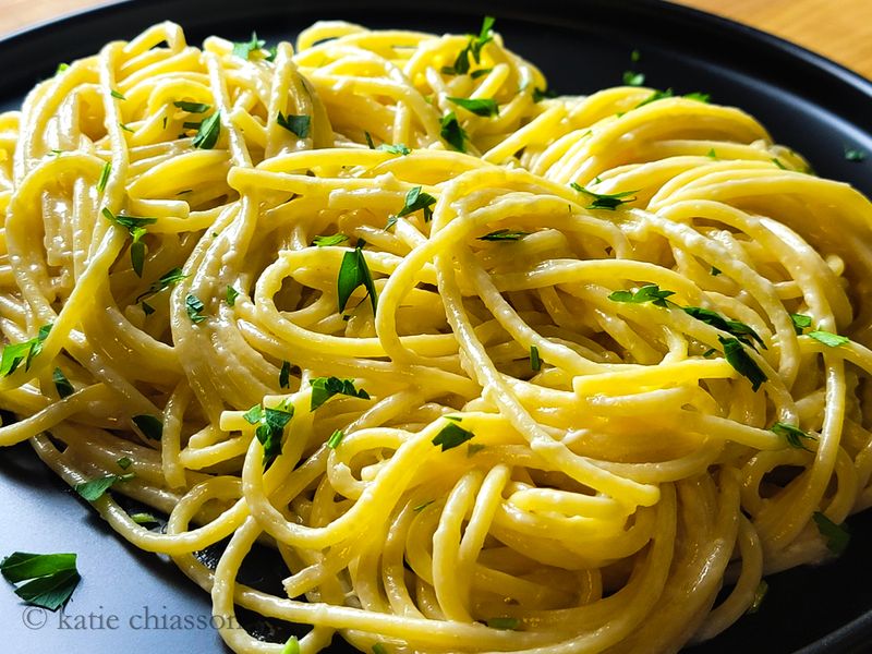 Lemon Garlic Spaghetti
