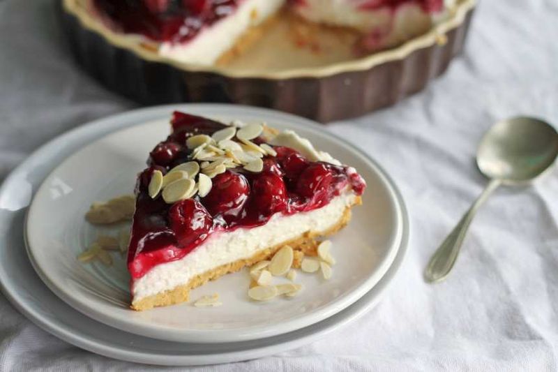 Cherry Almond Cheesecake