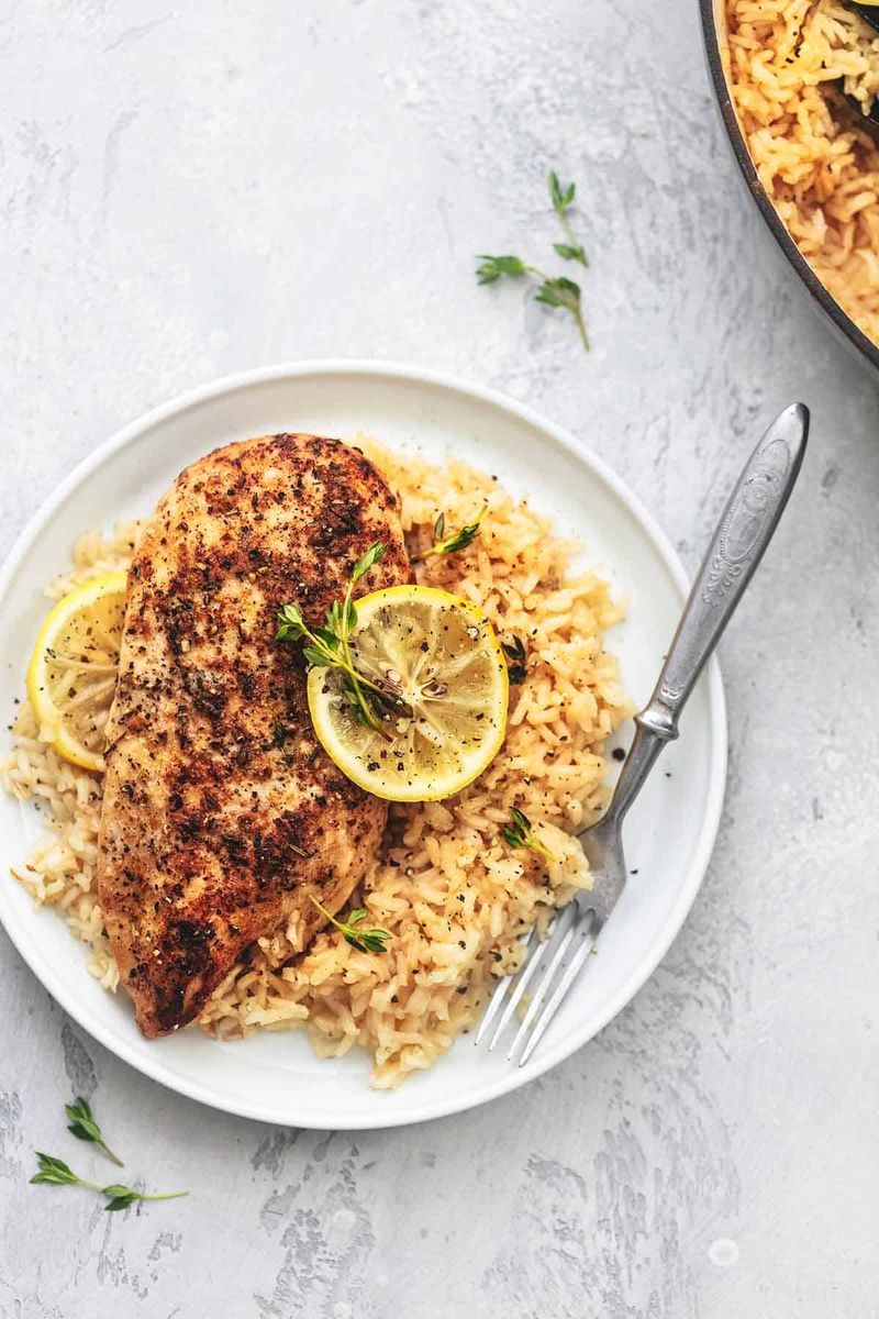 Lemon Herb Garlic Chicken and Rice