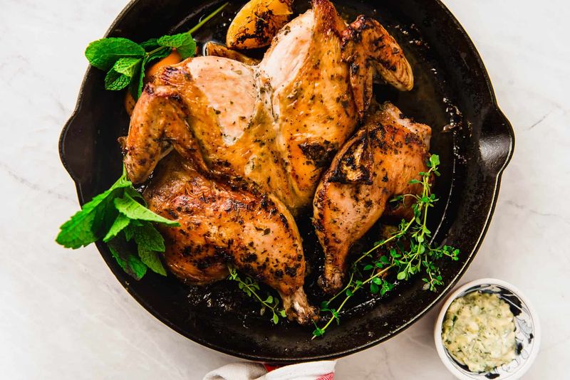 Lemon Herb Spatchcock Chicken