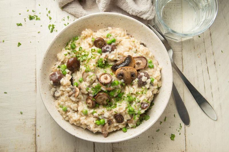 Savory Tofu and Mushroom Risotto