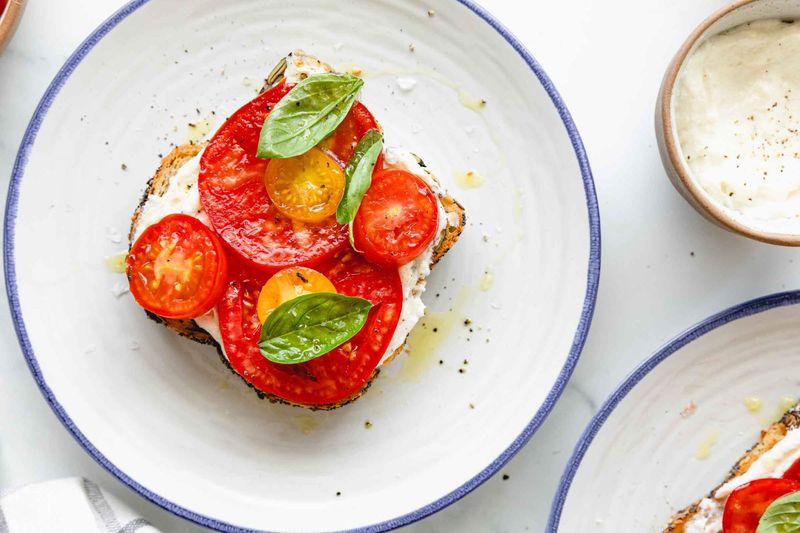 Tomato and Ricotta Open-Faced Sandwich