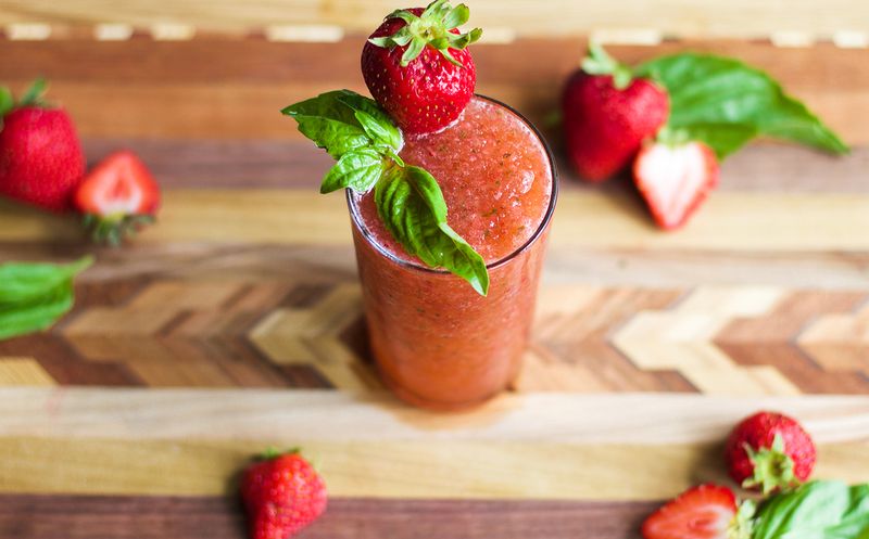 Strawberry Basil Freeze