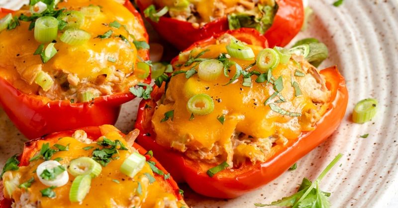 Tuna Stuffed Bell Peppers