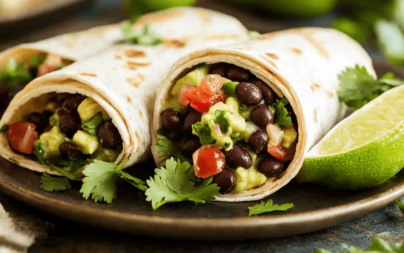 Mexican Bean Salad Wrap