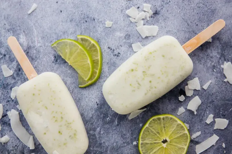 Lime Coconut Popsicles