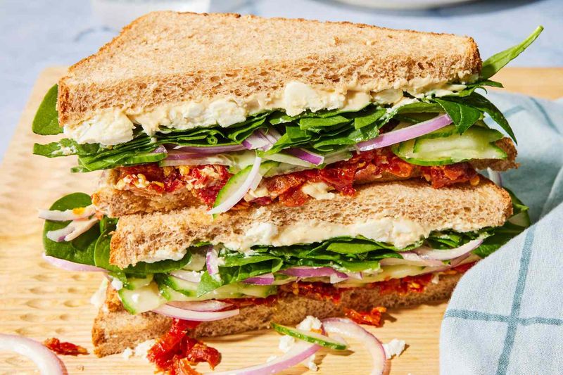 Herbed Feta and Tomato Sandwich
