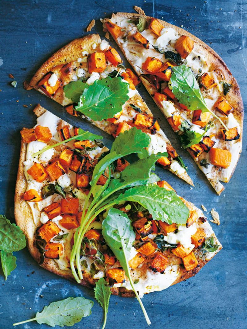 Sweet Potato and Kale Pizza