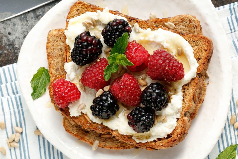 Ricotta and Berry Toast