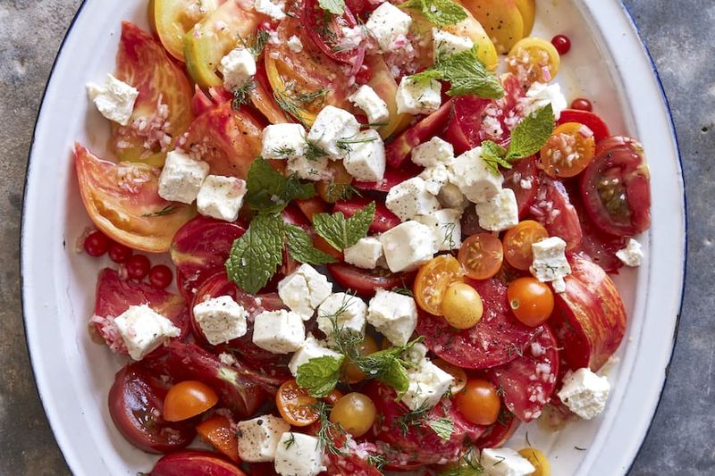 Tomato and Goat Cheese Salad