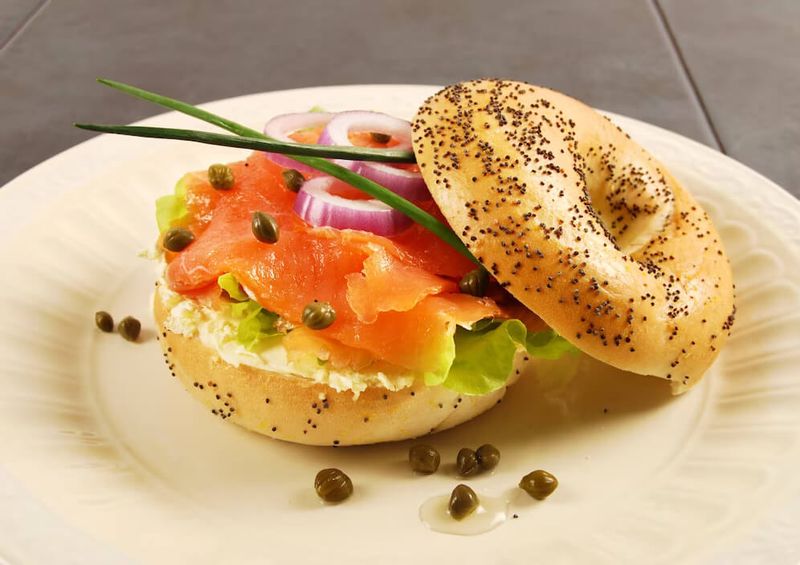 Smoked Salmon and Cream Cheese Bagel