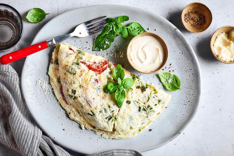 Egg White Omelette with Spinach