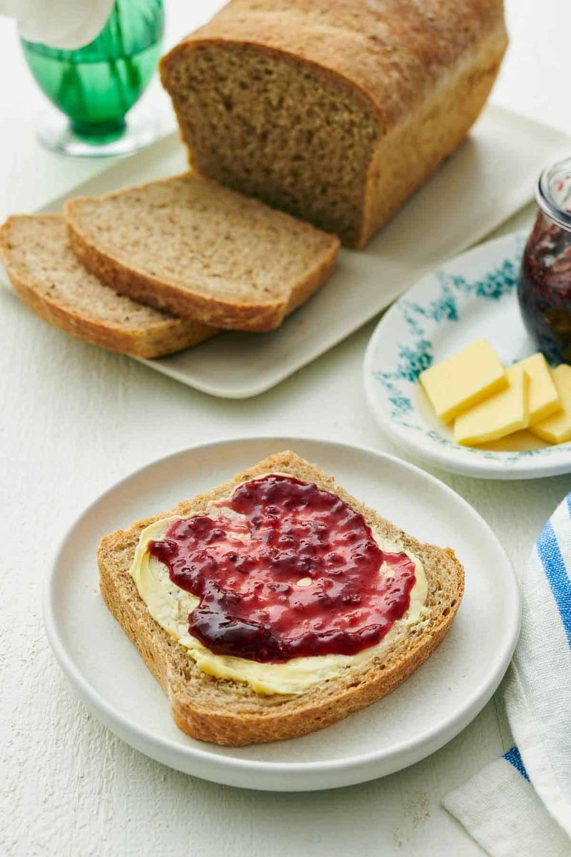 Rye Bread with Butter and Jam
