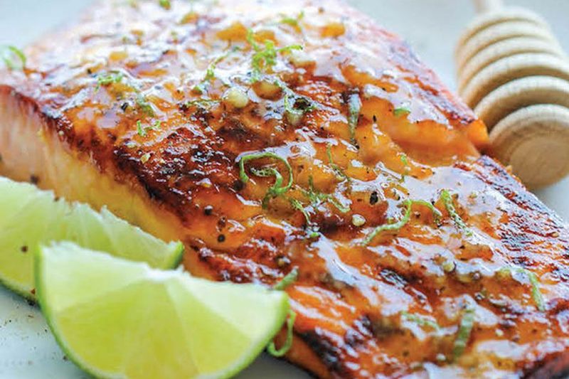 Honey Mustard Grilled Salmon