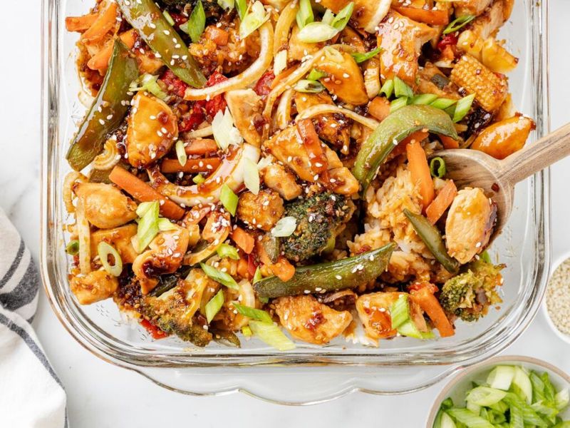 Teriyaki Chicken and Rice Casserole