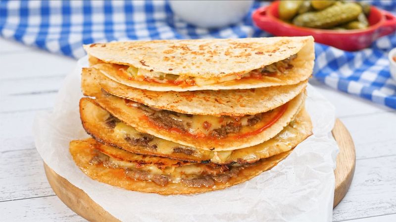 Spicy Beef and Cheese Quesadillas
