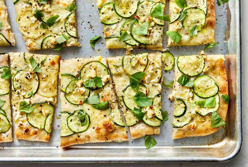 Zucchini Breakfast Pizza