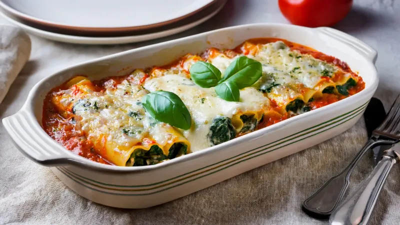 Spinach and Ricotta Cannelloni
