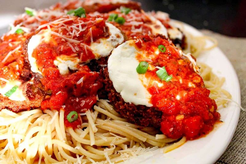 Eggplant Parmesan Spaghetti