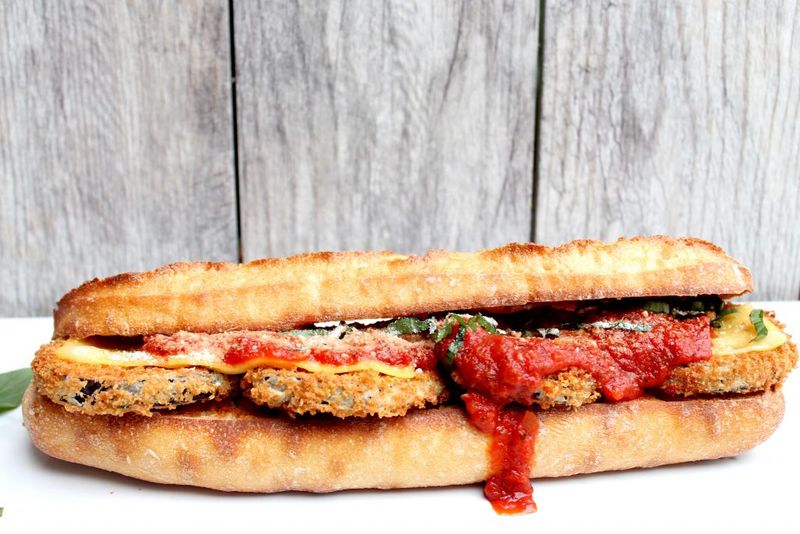 Eggplant Parmesan Sandwich