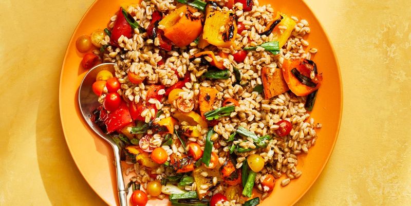 Farro and Roasted Pepper Salad