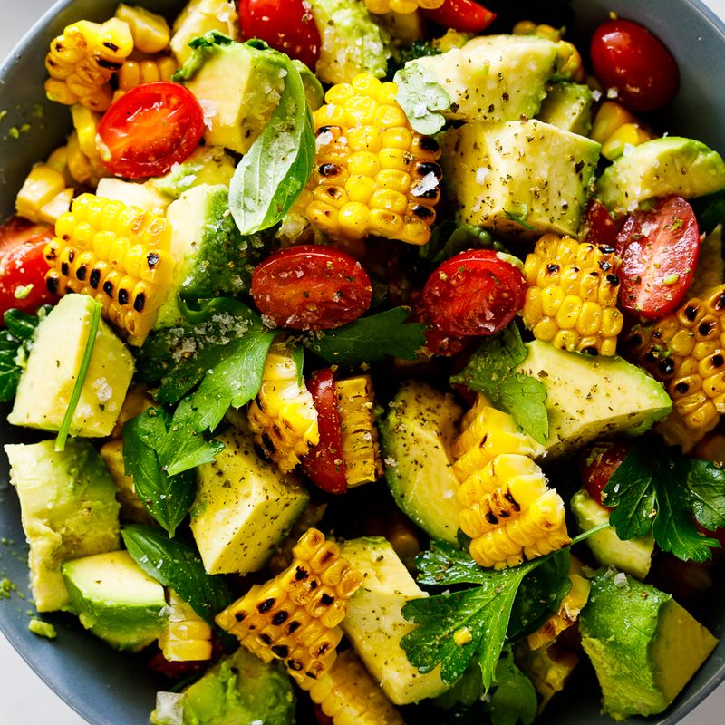 Grilled Corn and Avocado Salad