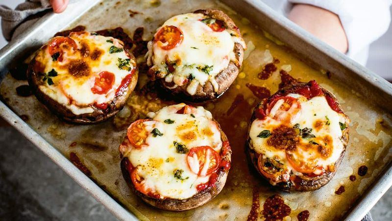 Portobello Mushroom Pizzas