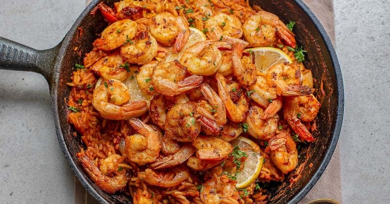 Cajun Shrimp and Rice Bake