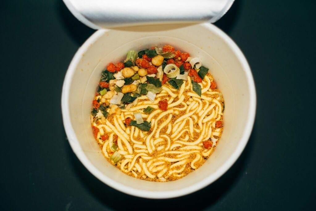 a bowl of noodles