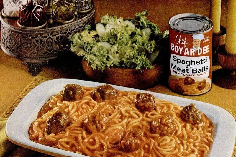 Canned Spaghetti with Meatballs