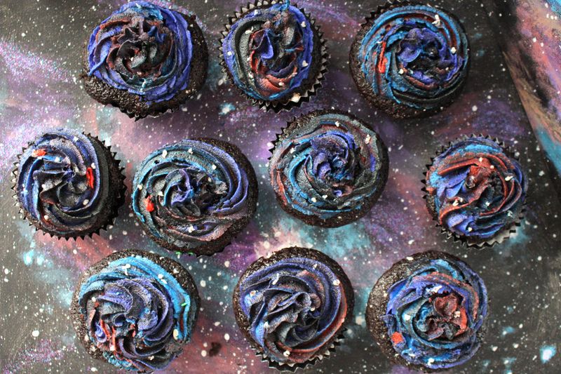 Galaxy Swirl Cupcakes
