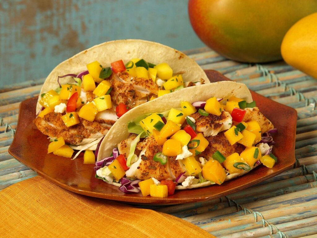 mango catfish taco, taco, cooking, mexican, sauce, food, appetizer, delicious, organic, fresh, bobby burrito hot sauce, hot sauce, pineapple hot sauce, strawberry hot sauce, wasabi hot sauce, bang bang coconut hot sauce, garlic lime hot sauce, raspberry hot sauce, jalapeno hot sauce, honey hot sauce, hurtin honey hot sauce, bobby burrito, taco, taco, taco, taco, taco